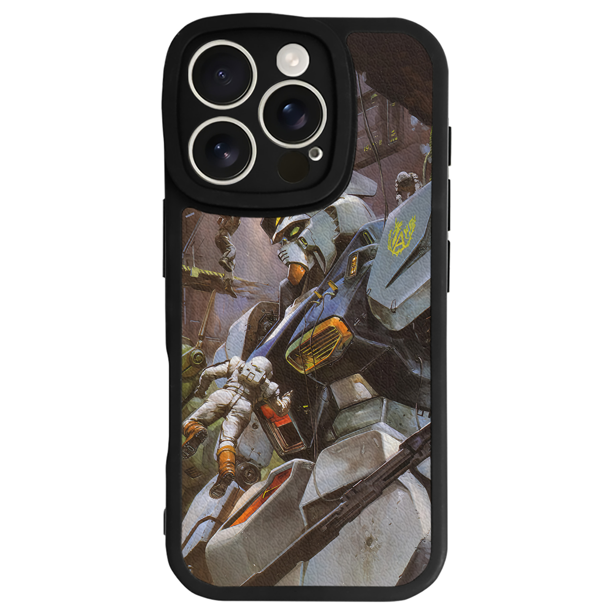 （画像用） 機動戦士ガンダム Mobile Suit Gundam 【iPhone 16シリーズ対応】シリコンスマホケース（レザー調） 材質：シリコン